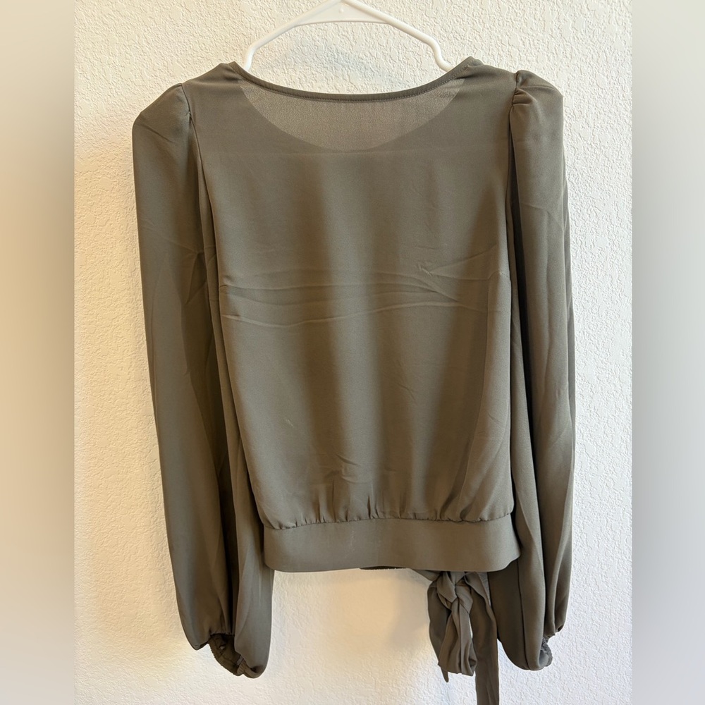 Express Elegant Olive Green Women's Top